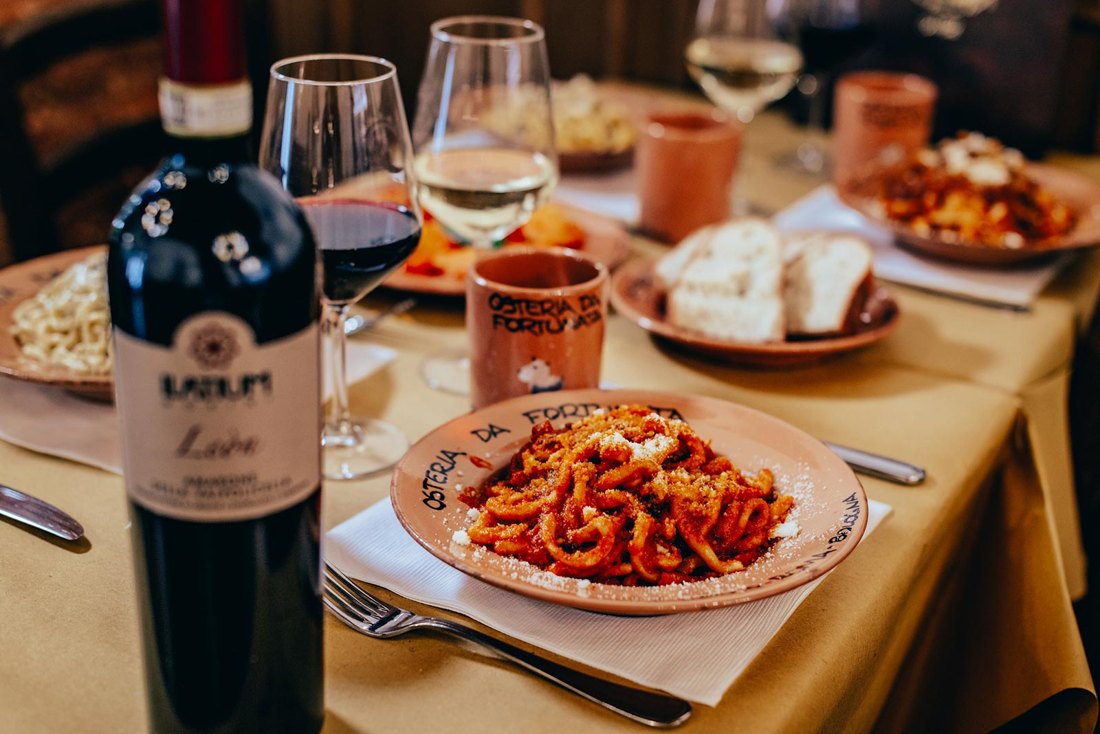 Friss tésztás fogás az Osteria da Fortunata kínálatából
